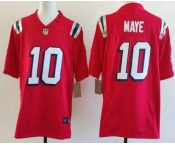 Men's New England Patriots #0 Christian Gonzalez Limited Red Fashion FUSE Vapor Jersey