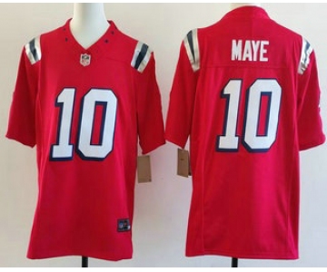 Men's New England Patriots #0 Christian Gonzalez Limited Red Fashion FUSE Vapor Jersey