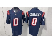 Men's New England Patriots #0 Christian Gonzalez Navy F.U.S.E. Vapor Limited Football Stitched Jersey