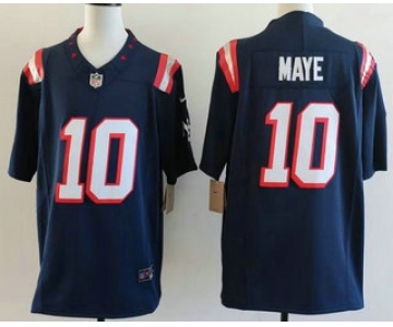 Men's New England Patriots #10 Drake Maye Limited Navy Fashion FUSE Vapor Jersey