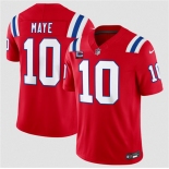 Men's New England Patriots #10 Drake Maye Red 2026 F.U.S.E. 2-Star C Pach Vapor Limited Football Stitched Jersey