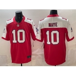 Men's New England Patriots #10 Drake Maye Red Alternate F.U.S.E. Throwback Vapor Limited Stitched Football Jersey Men's New England Patriots #10 Drake Maye Red Alternate F.U.S.E. Throwback Vapor Limited Stitched Football Jersey