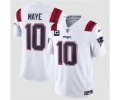 Men's New England Patriots #10 Drake Maye White 2026 F.U.S.E. 2-Star C Pach Vapor Limited Football Stitched Jersey Men's New England Patriots #10 Drake Maye White 2026 F.U.S.E. 2-Star C Pach Vapor Limited Football Stitched Jersey
