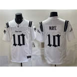 Men's New England Patriots #10 Drake Maye White F.U.S.E. Gothic Revolution Edition Football Stitched Jersey