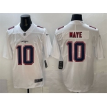 Men's New England Patriots #10 Drake Maye White Fashion Vapor Untouchable Limited Stitched Football Jersey Men's New England Patriots #10 Drake Maye White Fashion Vapor Untouchable Limited Stitched Football Jersey