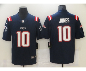 Men's New England Patriots #10 Mac Jones Nike Navy 2021 NFL Draft First Round Pick Leopard Limited Jersey