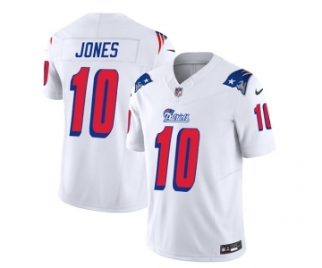 Men's New England Patriots #10 Mac Jones White 2023 F.U.S.E. Vapor Limited Football Stitched Jersey