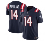 Men's New England Patriots #14 Robert Spillane Navy 2025 F.U.S.E. With 3-Star C Patch Vapor Limited Stitched Jersey
