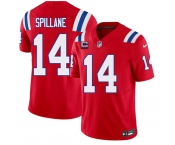Men's New England Patriots #14 Robert Spillane Red 2026 F.U.S.E. 4-Star C Pach Vapor Limited Football Stitched Jersey Men's New England Patriots #14 Robert Spillane Red 2026 F.U.S.E. 4-Star C Pach Vapor Limited Football Stitched Jersey