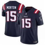 Men's New England Patriots #15 Behren Morton Navy 2026 Draft F.U.S.E. Vapor Limited Football Stitched Jersey Men's New England Patriots #15 Behren Morton Navy 2026 Draft F.U.S.E. Vapor Limited Football Stitched Jersey