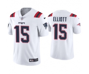Men's New England Patriots #15 Ezekiel Elliott White Vapor Untouchable Stitched Jersey