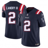 Men's New England Patriots #2 Harold Landry III Navy 2025 F.U.S.E. Vapor Limited Football Stitched Jersey
