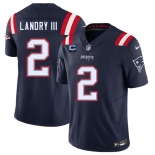 Men's New England Patriots #2 Harold Landry III Navy 2025 F.U.S.E. With 1-Star C Patch Vapor Limited Stitched Jersey
