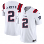 Men's New England Patriots #2 Harold Landry III White 2025 F.U.S.E. Vapor Limited Football Stitched Jersey