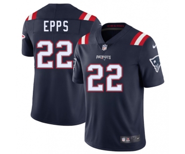 Men's New England Patriots #22 Marcus Epps Navy 2025 Vapor Limited Football Stitched Jersey