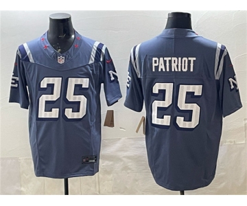 Men's New England Patriots #25 Patriot 2025 F.U.S.E. “Rivalries” Vapor Limited Football Stitched Jersey
