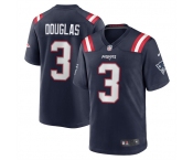 Men's New England Patriots #3 Demario Douglas Navy 2025 Football Stitched Game Jersey Men's New England Patriots #3 Demario Douglas Navy 2025 Football Stitched Game Jersey