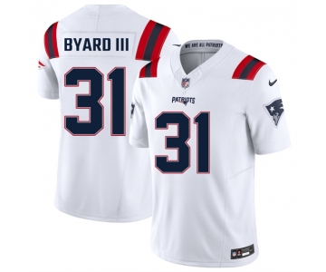Men's New England Patriots #31 Kevin Byard III White 2026 F.U.S.E. Vapor Limited Stitched Football Jersey