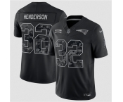 Men's New England Patriots #32 TreVeyon Henderson Black 2026 Salute to Service Limited Football Stitched Jersey Men's New England Patriots #32 TreVeyon Henderson Black 2026 Salute to Service Limited Football Stitched Jersey
