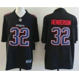 Men's New England Patriots #32 TreVeyon Henderson Limited Black Fashion Vapor Jersey