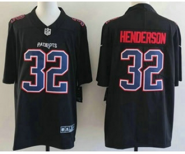 Men's New England Patriots #32 TreVeyon Henderson Limited Black Fashion Vapor Jersey