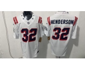 Men's New England Patriots #32 TreVeyon Henderson White F.U.S.E. Vapor Limited Football Stitched Jersey