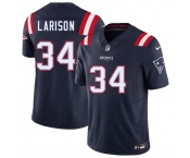 Men's New England Patriots #34 Lan Larison Navy 2025 F.U.S.E. Vapor Limited Stitched Jersey