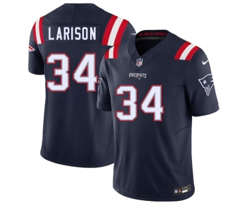 Men's New England Patriots #34 Lan Larison Navy 2025 F.U.S.E. Vapor Limited Stitched Jersey