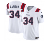 Men's New England Patriots #34 Lan Larison White 2025 F.U.S.E. Vapor Limited Stitched Jersey