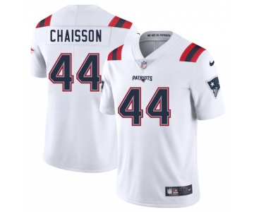 Men's New England Patriots #44 K'Lavon Chaisson White 2025 Vapor Limited Football Stitched Jersey