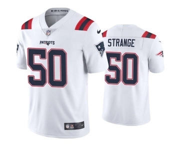 Men's New England Patriots #50 Cole Strange White Vapor Untouchable Limited Stitched Jersey