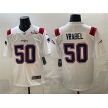 Men's New England Patriots #50 Mike Vrabel White With Super Bowl LX Patch Vapor Limited Stitched Football Jersey