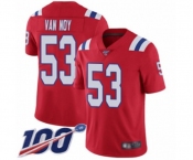 Men's New England Patriots #53 Kyle Van Noy Red Alternate Vapor Untouchable Limited Player 100th Season Football Jersey Men's New England Patriots #53 Kyle Van Noy Red Alternate Vapor Untouchable Limited Player 100th Season Football Jersey