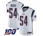 Men's New England Patriots #54 Tedy Bruschi White Vapor Untouchable Limited Player 100th Season Football Jersey Men's New England Patriots #54 Tedy Bruschi White Vapor Untouchable Limited Player 100th Season Football Jersey