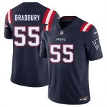 Men's New England Patriots #55 Garrett Bradbury Navy 2025 F.U.S.E. Vapor Limited Football Stitched Jersey