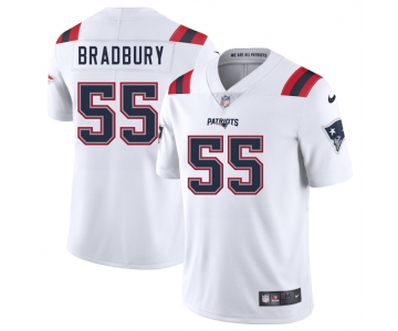 Men's New England Patriots #55 Garrett Bradbury White 2025 Vapor Limited Football Stitched Jersey