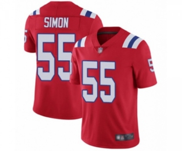 Men's New England Patriots #55 John Simon Red Alternate Vapor Untouchable Limited Player Football Jersey