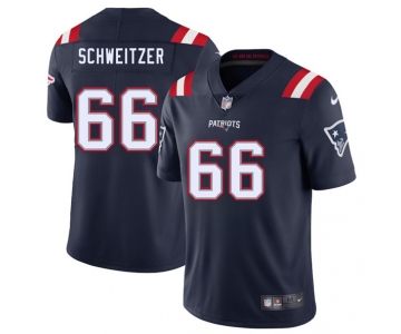 Men's New England Patriots #66 Wes Schweitzer Navy 2025 Vapor Limited Football Stitched Jersey