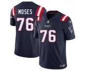 Men's New England Patriots #76 Morgan Moses Navy 2025 F.U.S.E. Vapor Limited Football Stitched Jersey
