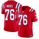 Men's New England Patriots #76 Morgan Moses Red 2026 F.U.S.E. 3-Star C Pach Vapor Limited Football Stitched Jersey Men's New England Patriots #76 Morgan Moses Red 2026 F.U.S.E. 3-Star C Pach Vapor Limited Football Stitched Jersey