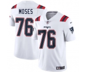 Men's New England Patriots #76 Morgan Moses White 2025 Vapor Limited Football Stitched Jersey
