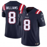 Men's New England Patriots #8 Kyle Williams Navy 2026 F.U.S.E. Vapor Limited Football Stitched Jersey Men's New England Patriots #8 Kyle Williams Navy 2026 F.U.S.E. Vapor Limited Football Stitched Jersey