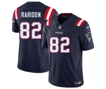 Men's New England Patriots #82 Eli Raridon Navy 2026 Draft F.U.S.E. Vapor Limited Football Stitched Jersey