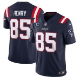 Men's New England Patriots #85 Hunter Henry Navy 2025 F.U.S.E. With 4-Star C Patch Vapor Limited Stitched Jersey