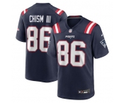 Men's New England Patriots #86 Efton Chism III Nike Navy Team Game Jersey Men's New England Patriots #86 Efton Chism III Nike Navy Team Game Jersey