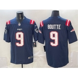 Men's New England Patriots #9 Kayshon Boutte Navy Vapor Limited Stitched Football Jersey Men's New England Patriots #9 Kayshon Boutte Navy Vapor Limited Stitched Football Jersey