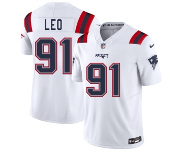 Men's New England Patriots #91 Titus Leo White 2025 F.U.S.E. Vapor Limited Football Stitched Jersey