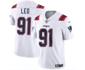 Men's New England Patriots #91 Titus Leo White 2025 Vapor Limited Football Stitched Jersey