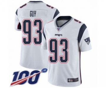 Men's New England Patriots #93 Lawrence Guy White Vapor Untouchable Limited Player 100th Season Football Jersey