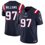 Men's New England Patriots #97 Milton Williams Navy 2025 F.U.S.E. Vapor Limited Football Stitched Jersey